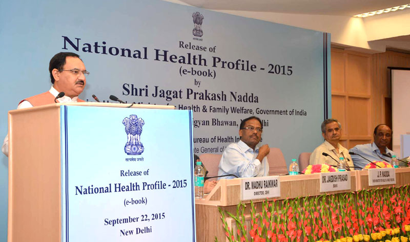  Union Minister for Health released the National Health Profile 2015