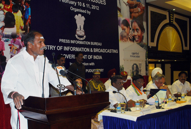 The Chief Minister of Puducherry, Shri N. Rangaswamy addressing the All India ...