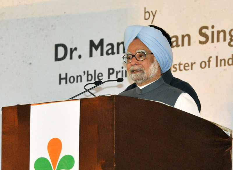 The Prime Minister, Dr. Manmohan Singh addressing after....
