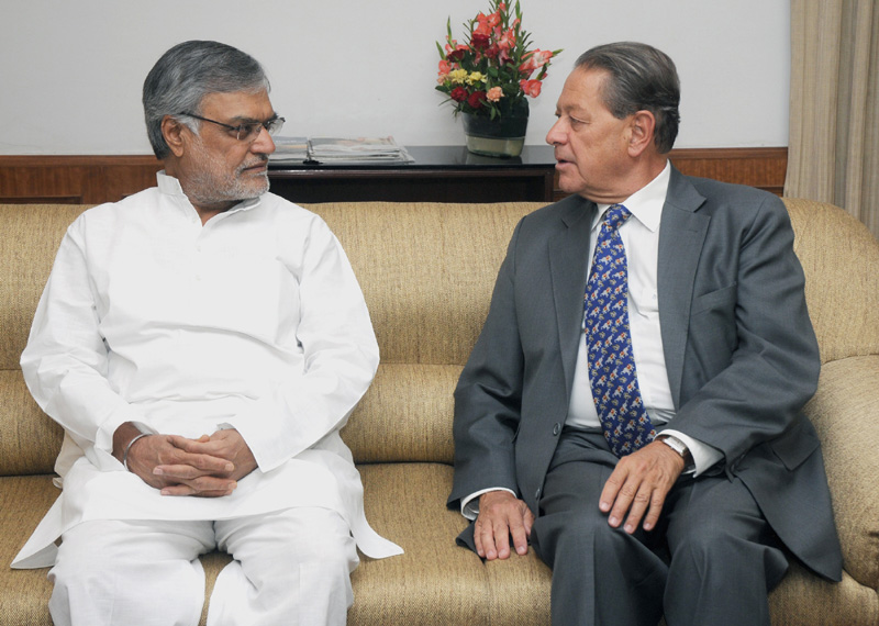 The Ambassador of Austria in India, Dr. Ferdinand Maultaschl meeting the...