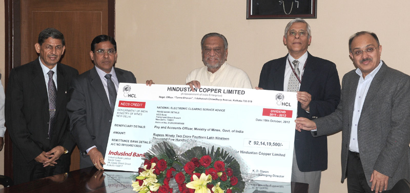 The CMD, Hindustan Copper Ltd., Shri Kailash Dhar Diwan presenting a...