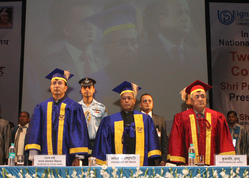 The President, Shri Pranab Mukherjee at the 26th Convocation of IGNOU...