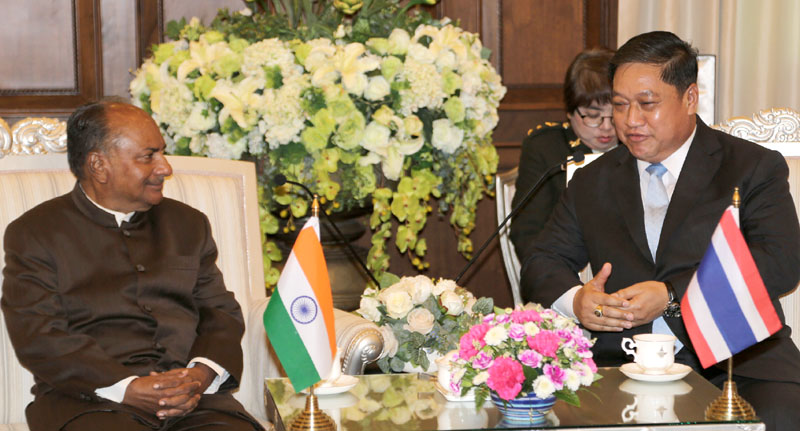 The Defence Minister, Shri A. K. Antony holding talks on defence cooperation with his Thai coun...