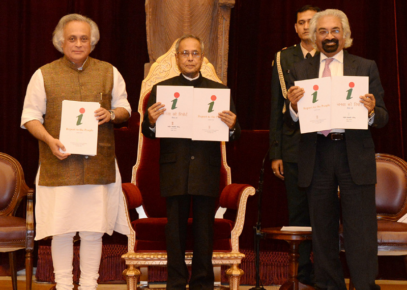 The President, Shri Pranab Mukherjee received the third annual 'Report to the People’ of...