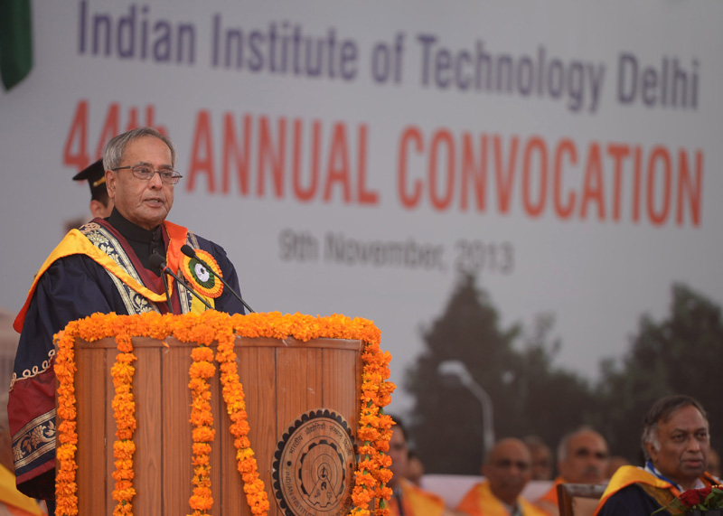 The President, Shri Pranab Mukherjee addressing at the 44th Annual Convocation of...