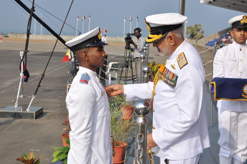 The Chief of Naval Staff, Admiral D.K. Joshi awarding President’s Gold Medal, for the...
