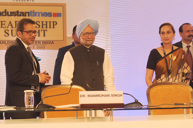 The Prime Minister, Dr. Manmohan Singh at the Hindustan Times Leadership Summit-2013, in New Delhi