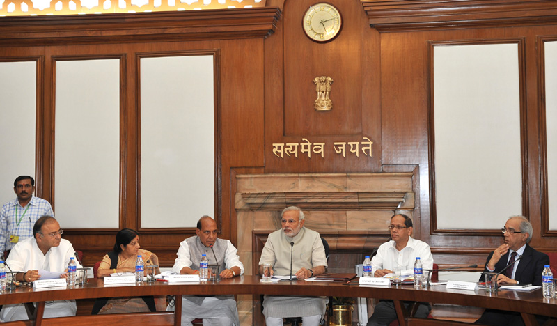 The Prime Minister, Shri Narendra Modi chairing the first Cabinet Meeting, in New Delhi