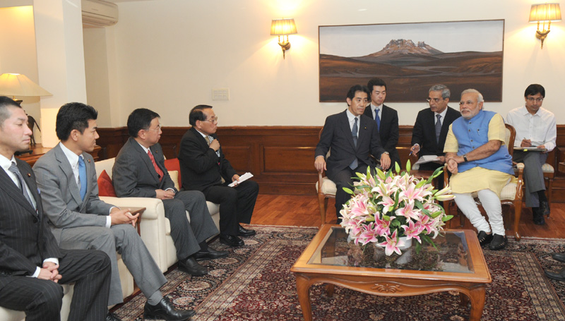 The Japanese Parliamentary delegation led by Mr. Ichiro Aisawa calls on the...