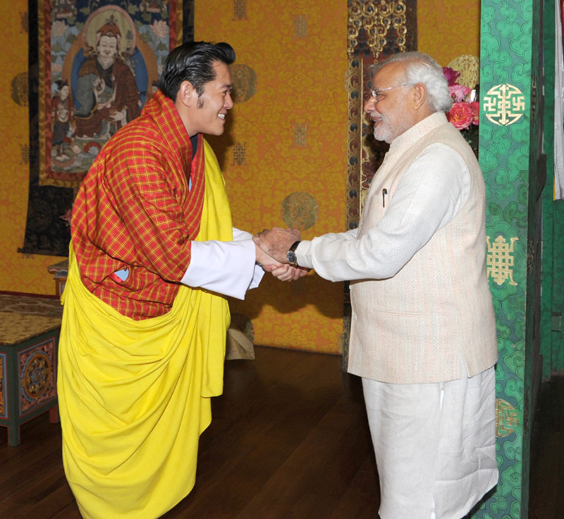 The Prime Minister, Shri Narendra Modi meeting the King of Bhutan,...