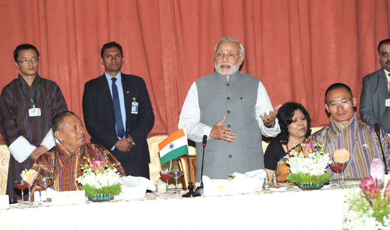 The Prime Minister, Shri Narendra Modi addressing at the banquet,...