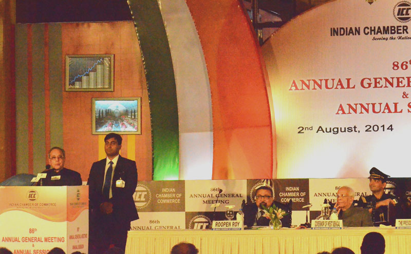 The President, Shri Pranab Mukherjee addressing at the 86th AGM...