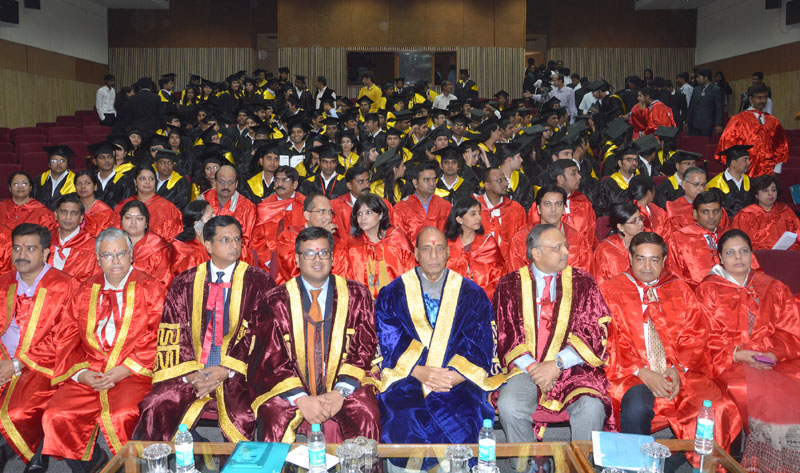 The Union Home Minister, Shri Rajnath Singh with the students at the 18th Annual ..