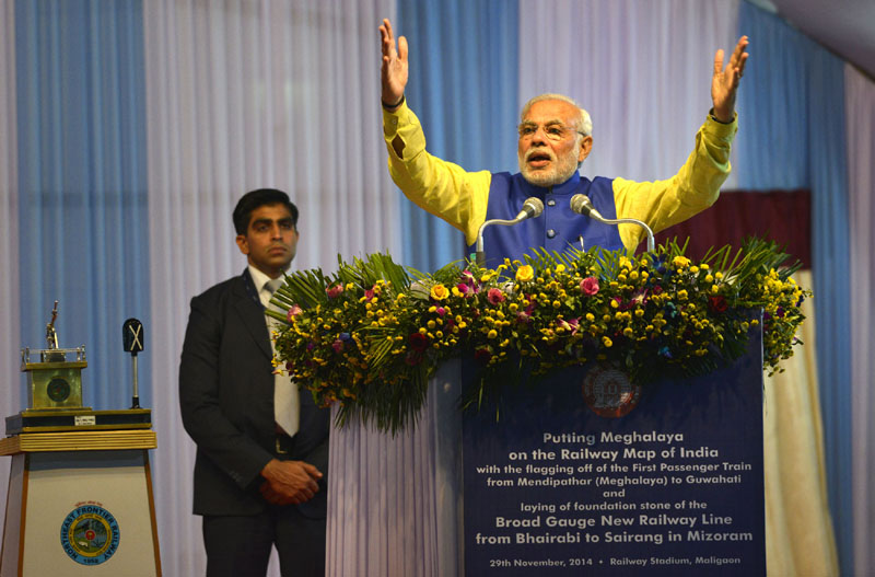 The Prime Minister, Shri Narendra Modi addressing at the inauguration of the...