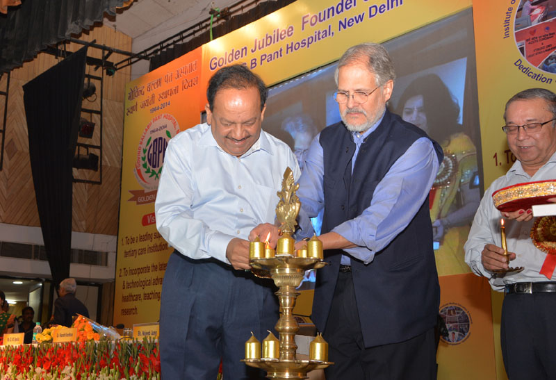 The Union Minister for Health and Family Welfare, Dr. Harsh Vardhan lighting the...