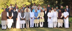 The Prime Minister, Shri Narendra Modi in a group photograph after the...