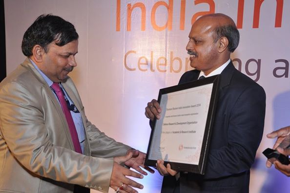 DRDO AWARDED THE PRESTIGIOUS THOMSONS REUTERS INDIA INNOVATION AWARD 2014