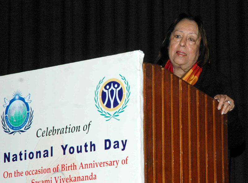 The Union Minister for Minority Affairs, Dr. Najma A. Heptulla addressing at the .....