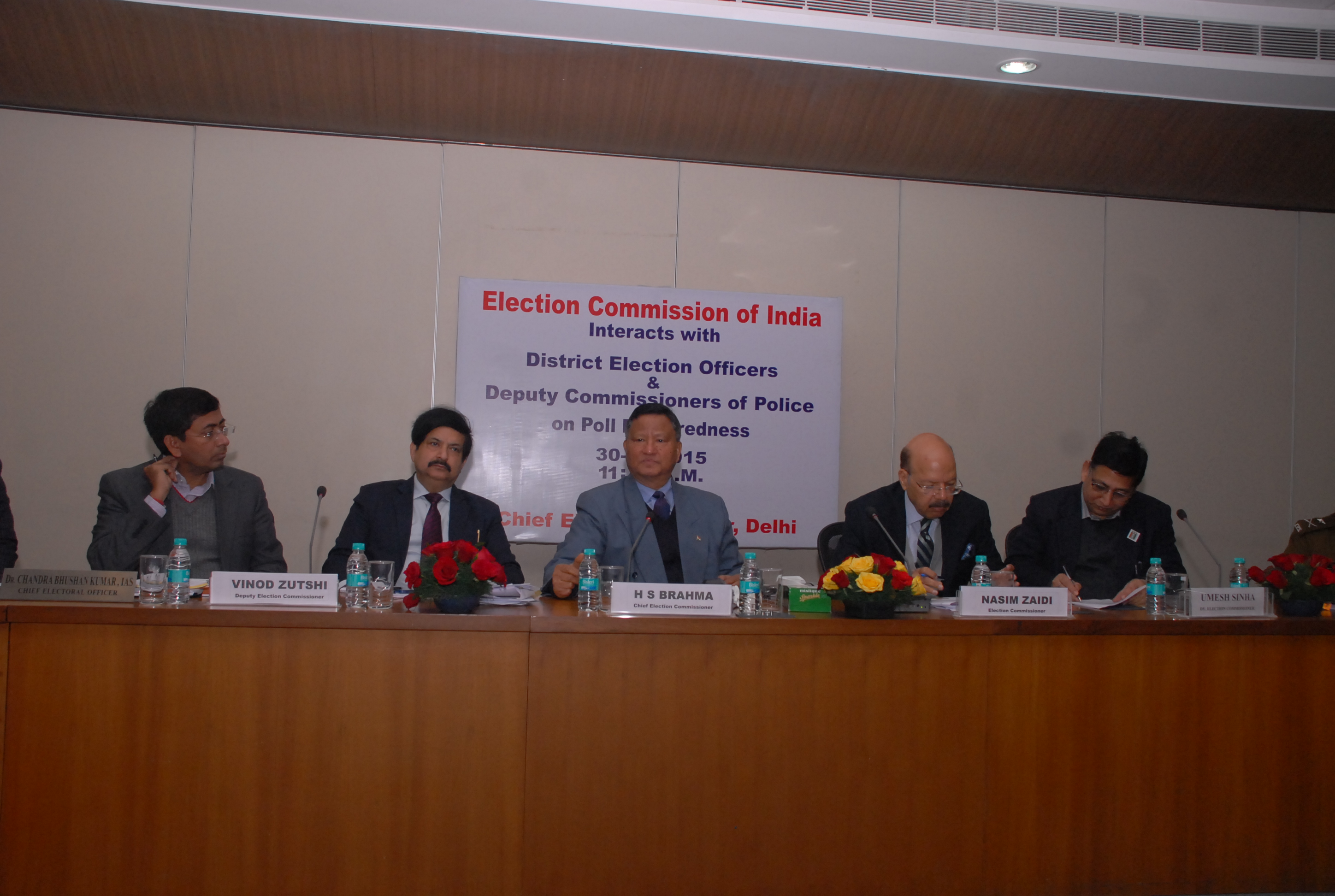 ELECTION COMMISSION OF INDIA HOLDS MEET FOR DELHI ASSEMBLY ELECTIONS 2015 WITH ALL DEOs/DCPs