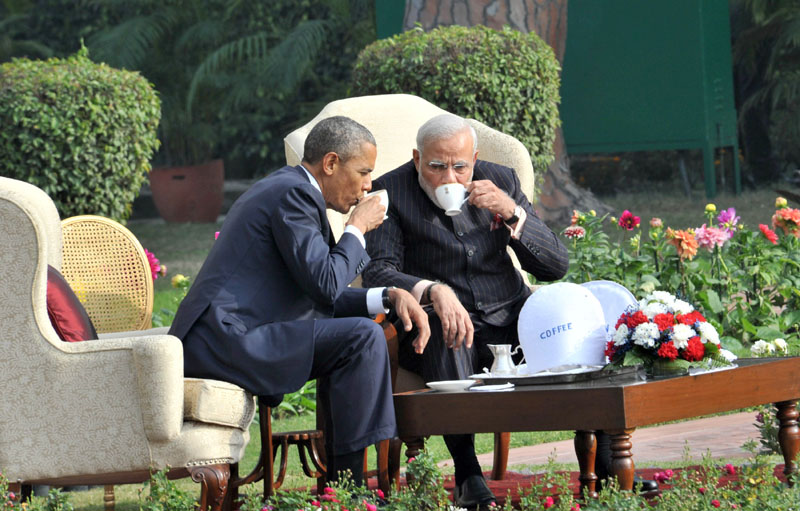 The Prime Minister, Shri Narendra Modi in ‘One on One’ Talks on the tea with ..
