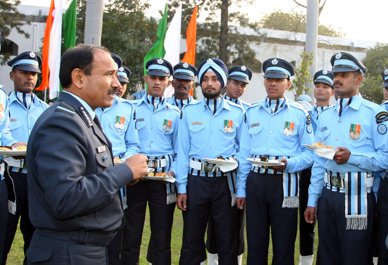 The Chief of the Air Staff, Air Chief Marshal Arup Raha interacting with the..