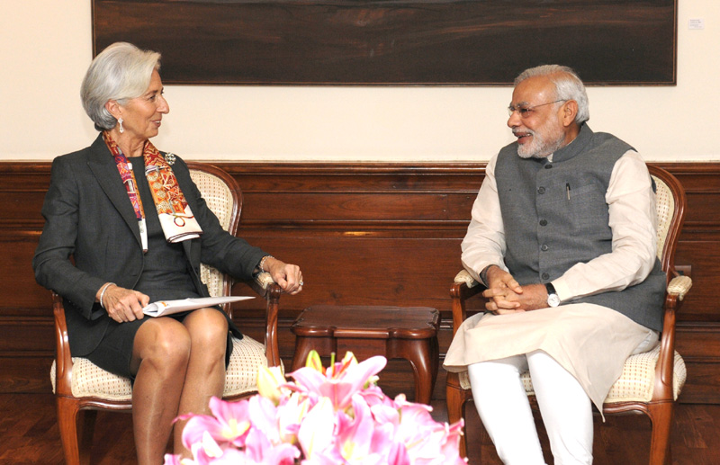 The Managing Director, IMF, Ms. Christine Lagarde calling on the Prime Minister,..