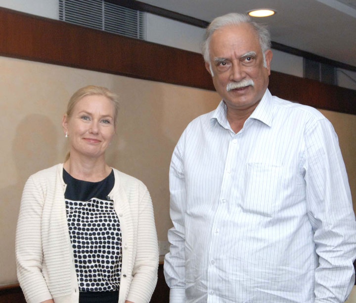 The Minister of Infrastructure, Sweden, Ms. Anna Johansson meeting the..