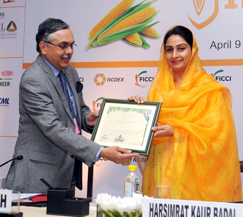 The Union Minister for Food Processing Industries, Smt. Harsimrat Kaur Badal being ..