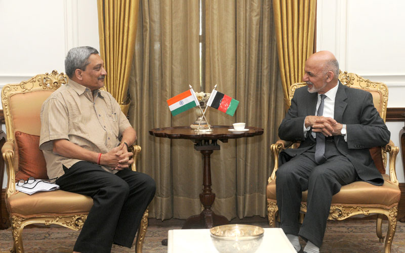 The Union Minister for Defence, Shri Manohar Parrikar calling on the..
