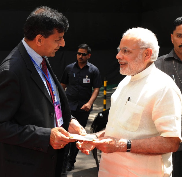 The Prime Minister, Shri Narendra Modi being received by the Governor of Reserve Bank of India, ..