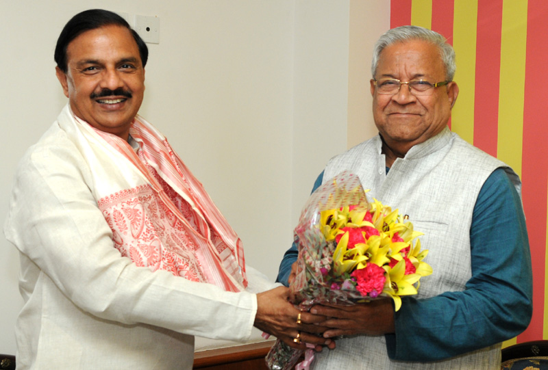 The Governor of Nagaland and Assam, Shri P.B. Acharya meeting the Minister of..