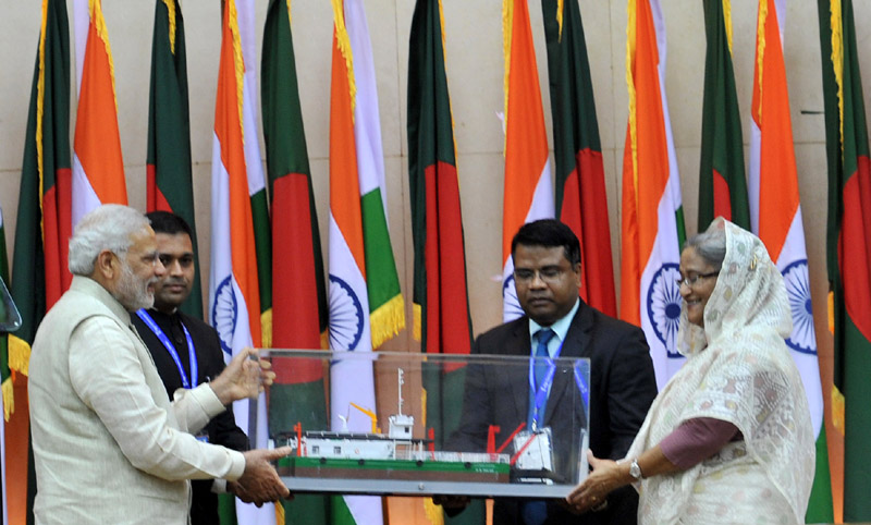 The Prime Minister, Shri Narendra Modi and the Prime Minister of Bangladesh, ..