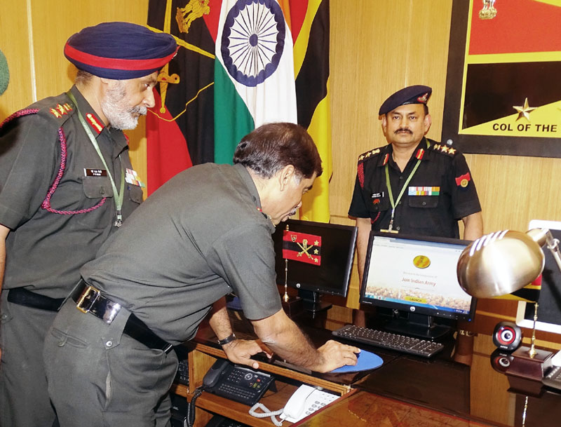 The Vice Chief of Army Staff, Lt. Gen. Philip Campose launching a new website, ..
