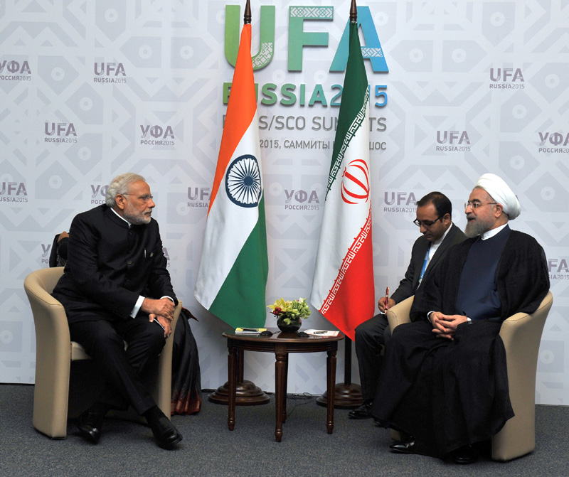 The Prime Minister, Shri Narendra Modi in bilateral meeting with the President of the..