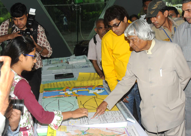 The former President of India, Dr. A. P. J. Abdul Kalam visiting the science exhibition, at ..