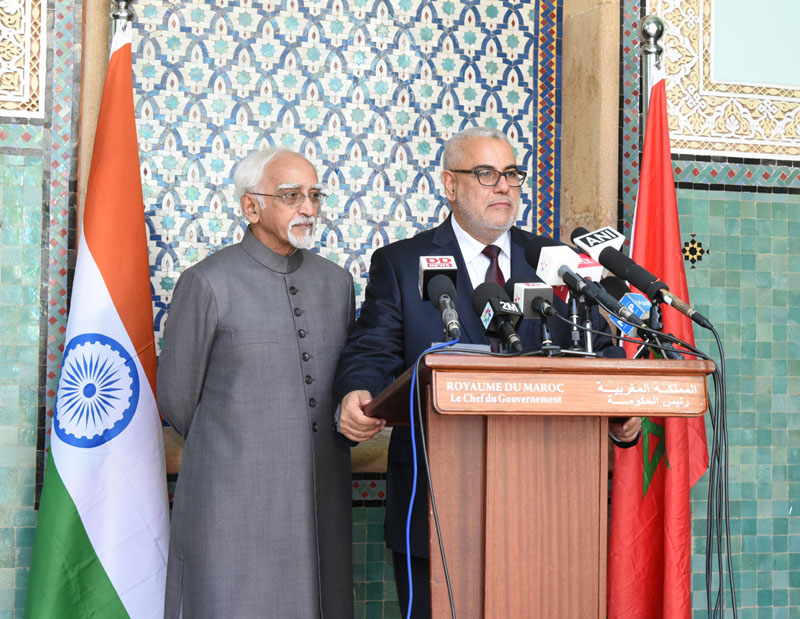 The Vice President, Shri M. Hamid Ansari and the Prime Minister of Morocco, ..