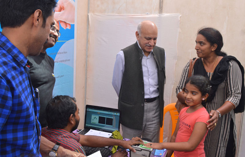 The Minister of State for External Affairs, Shri M.J. Akbar watching the..