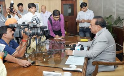 DR HARSH VARDHAN INTERACTS WITH MEDIA AFTER TAKING CHARGE AS MINISTER ...